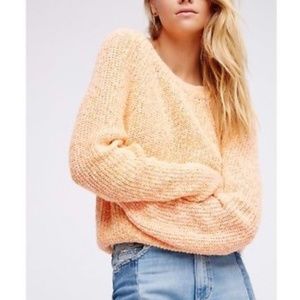 FREE PEOPLE Tangerine Electric City Pullover